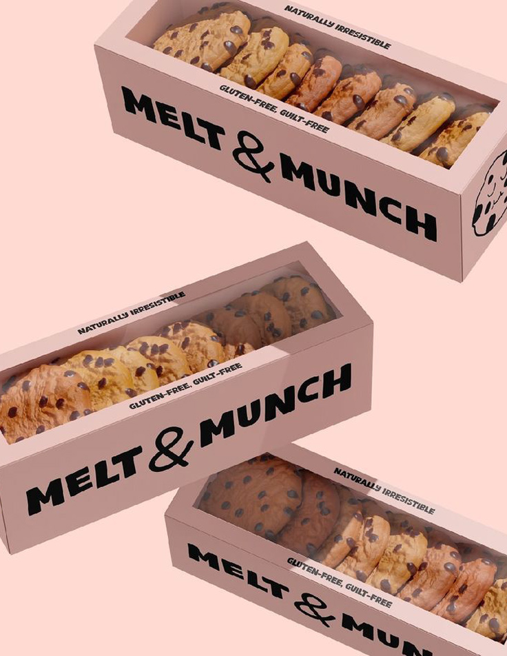 Gourmet cookie packaging with premium look