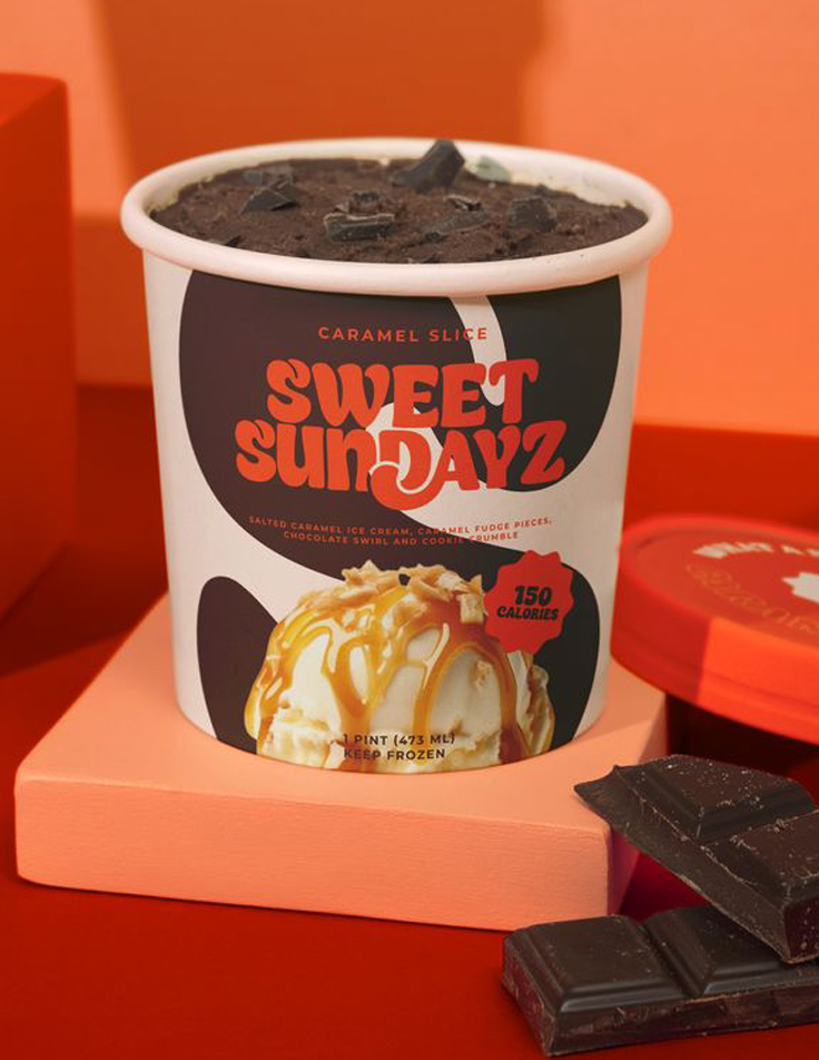 Gourmet frozen dessert packaging