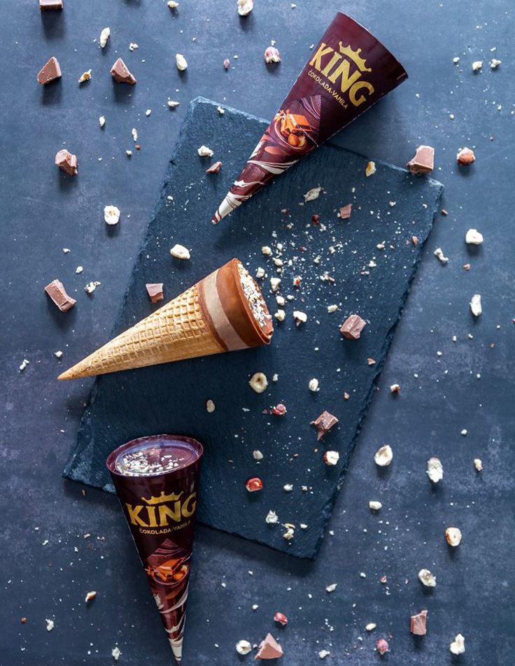 Ice cream cone packaging for retail sale