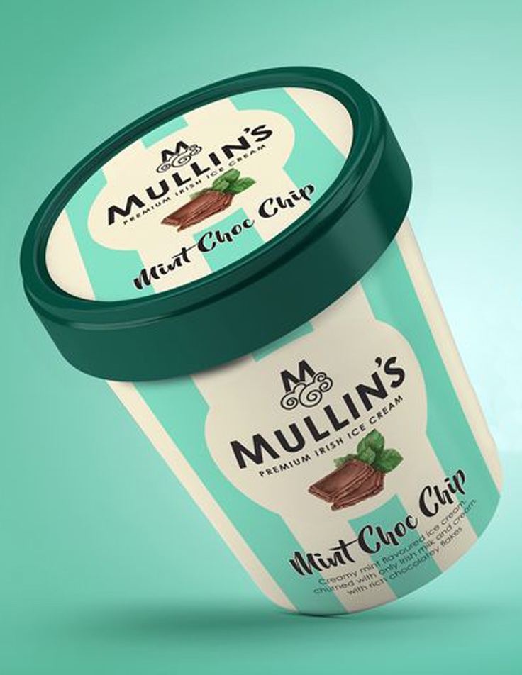 Ice cream packaging mockup for product branding