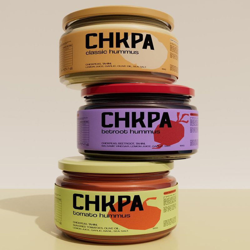 Dips label and packaging design for glass jar