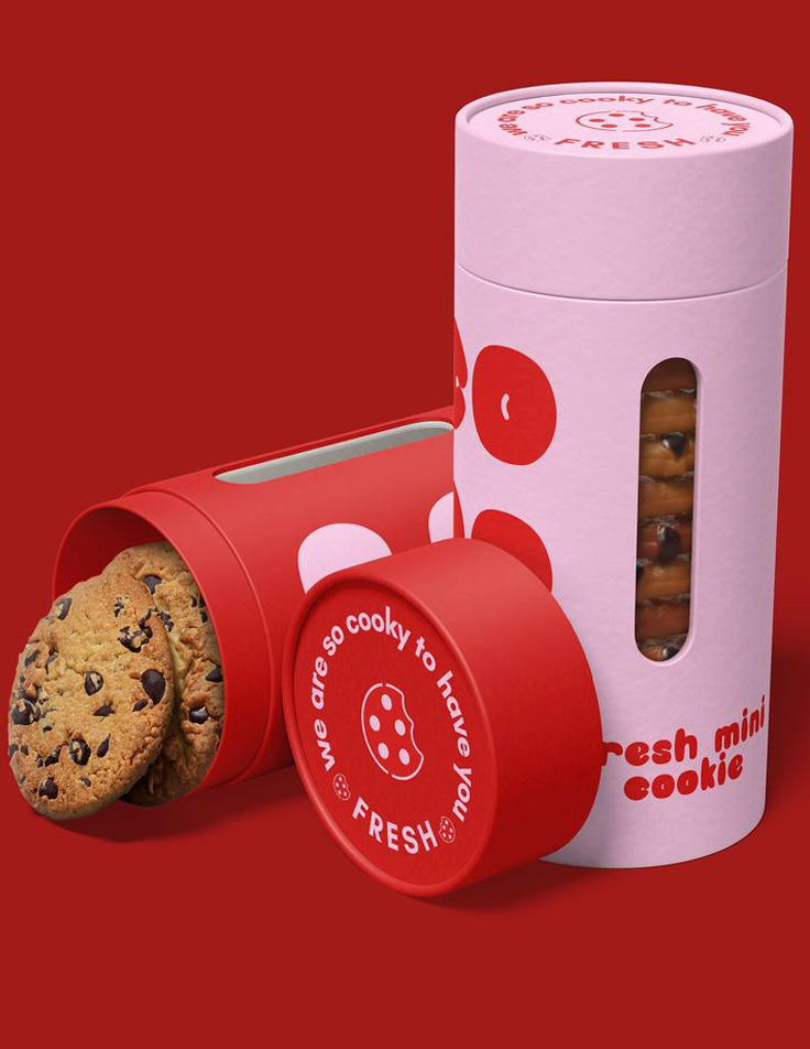 Kraft paper biscuit packaging design