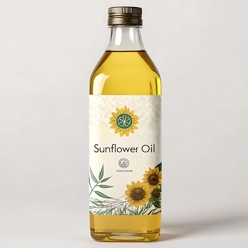 Label and packaging design for premium cooking oil bottle