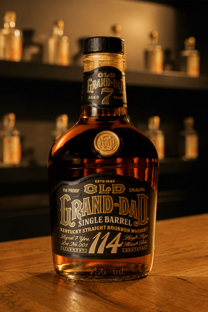 Luxury alcohol bottle design with premium shelf appeal