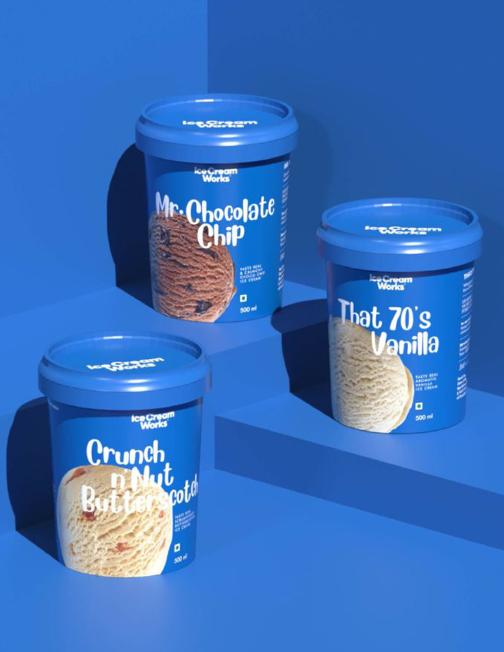 Luxury gelato jar packaging concept