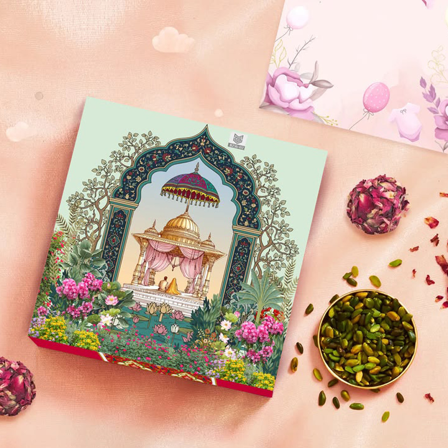 Luxury mithai box design for wedding gift boxes