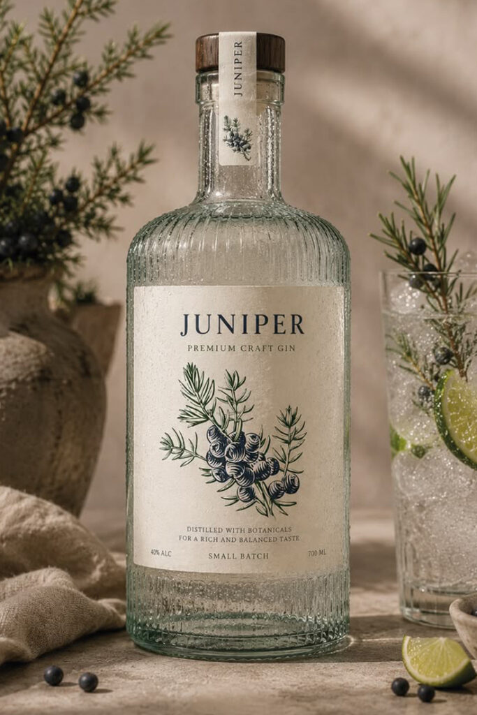 Luxury spirits advertisement featuring premium bottle labels