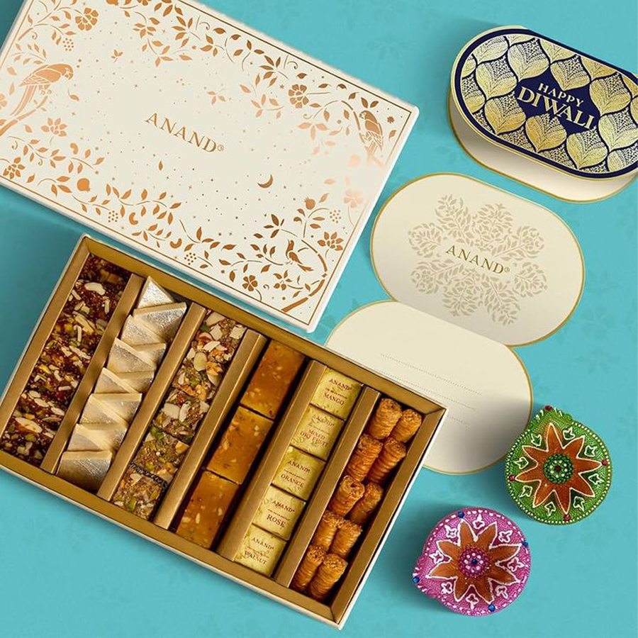 Modern sweet box packaging design with premium branding