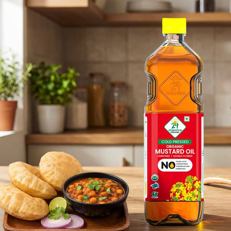 Mustard oil label design
