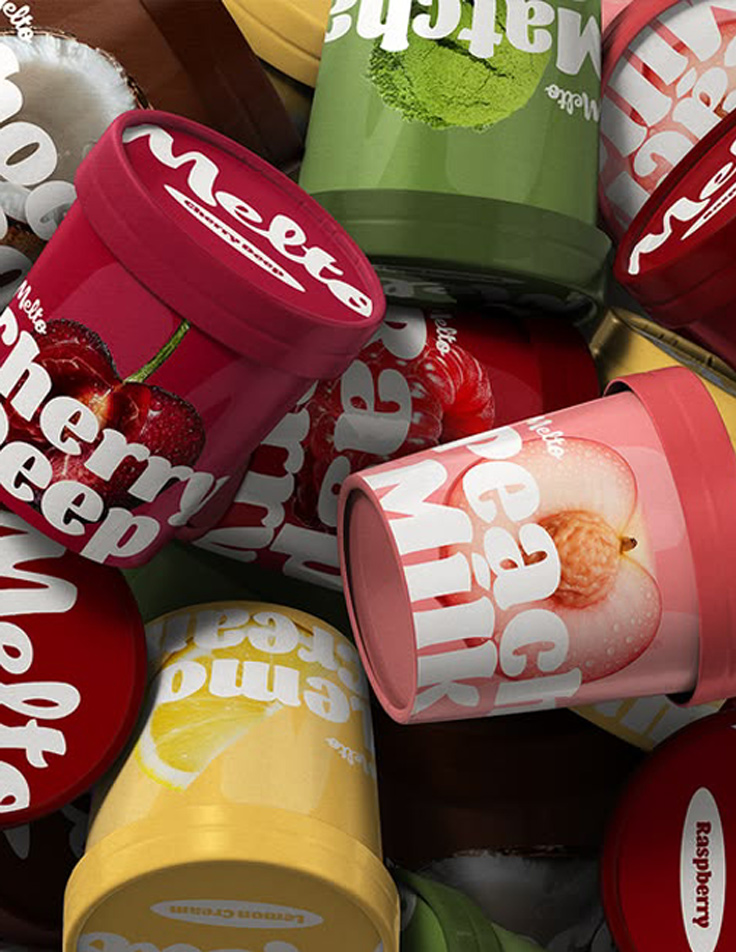 Packaging concept for new ice cream brand