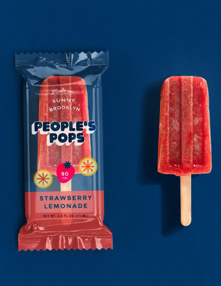 Popsicle packaging with vibrant graphics