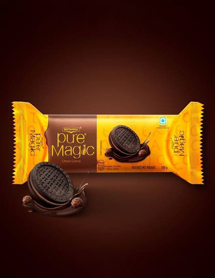 Premium biscuit packaging design for retail shelves