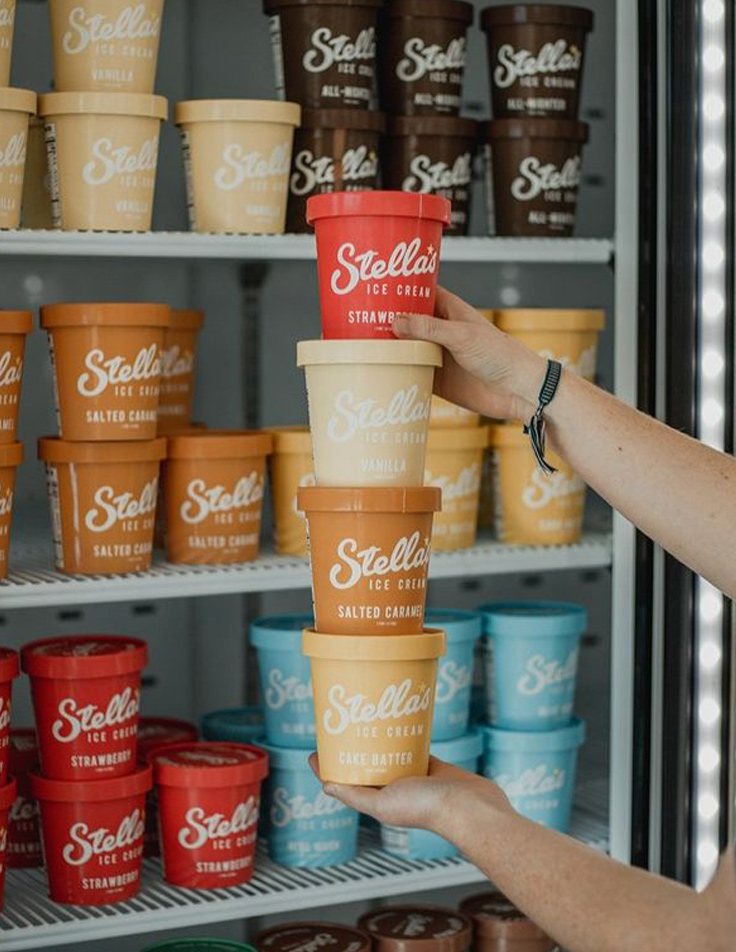 Premium frozen dessert retail packaging