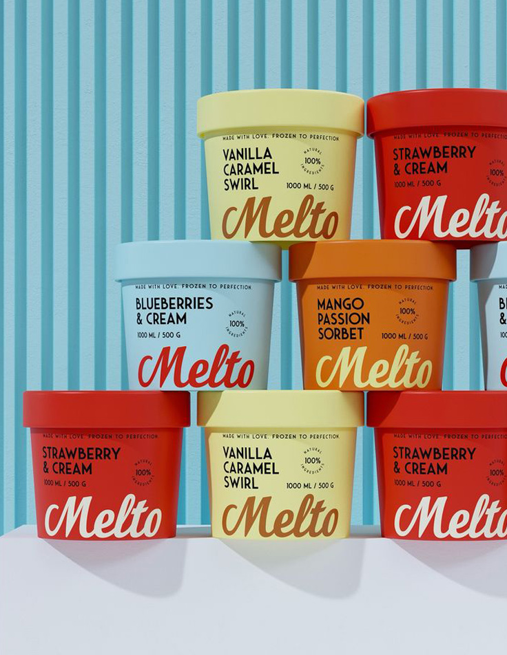 Premium gelato packaging design