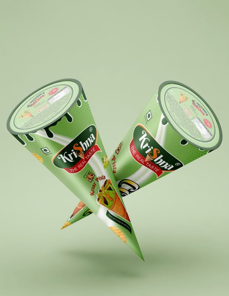 Premium waffle cone packaging design