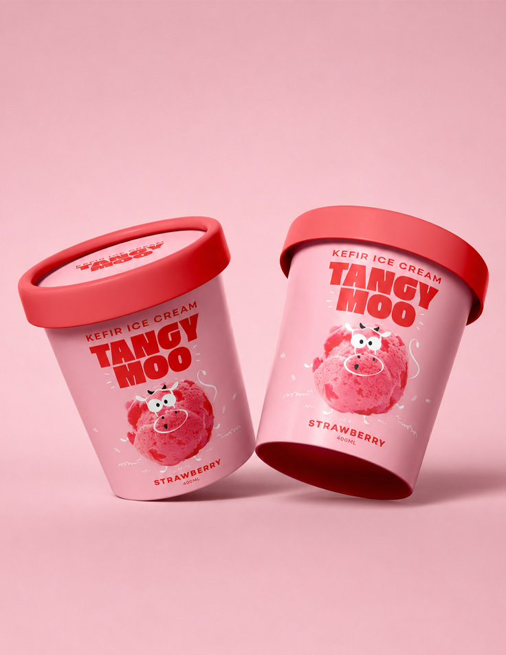 Print-ready ice cream packaging design