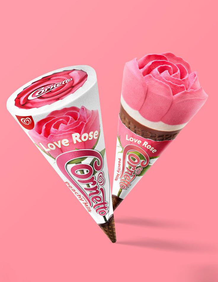 Printed cone wrapper for ice cream brands