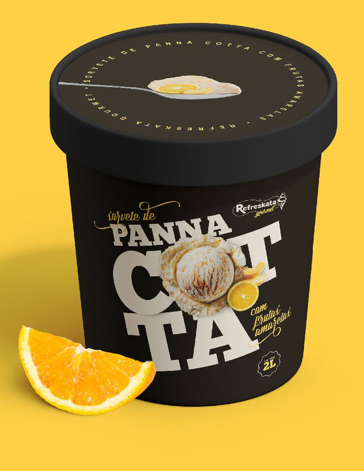 Premium gelato packaging design