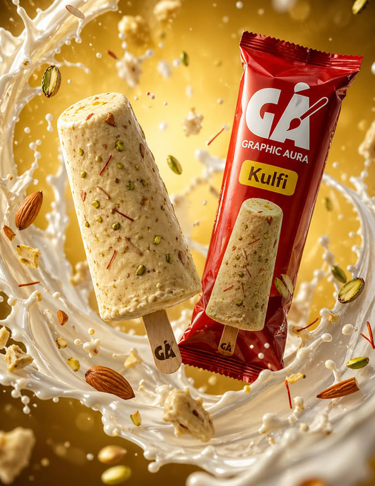 Salted caramel ice cream packaging
