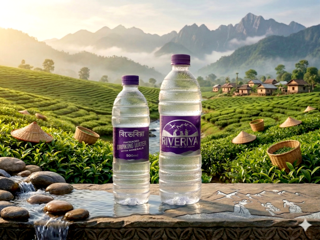 Unique bottles with eye-catching label and packaging design