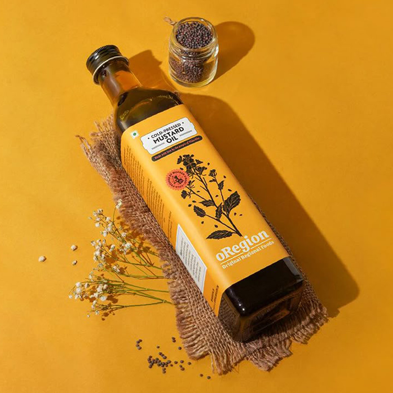 Mustard oil label design ideas