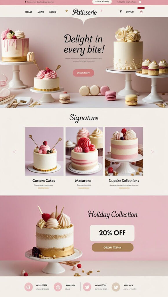 Artisan Bakery - Handmade & Custom Cakes Website Design