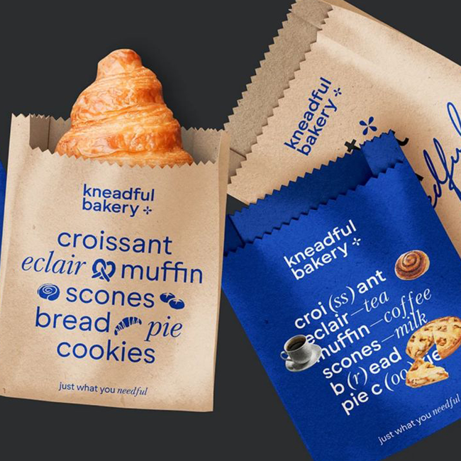 Artisan Pastry Wraps Bold Blue Packaging for Modern Bakeries