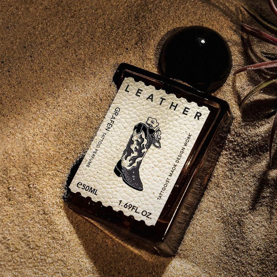 Artistic perfume bottle design for a contemporary fragrance brand