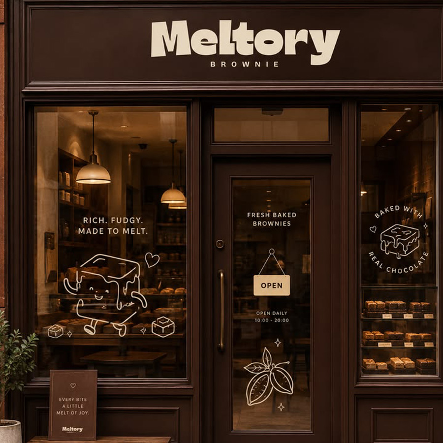 Bakery Storefront showcasing Branding and baking products