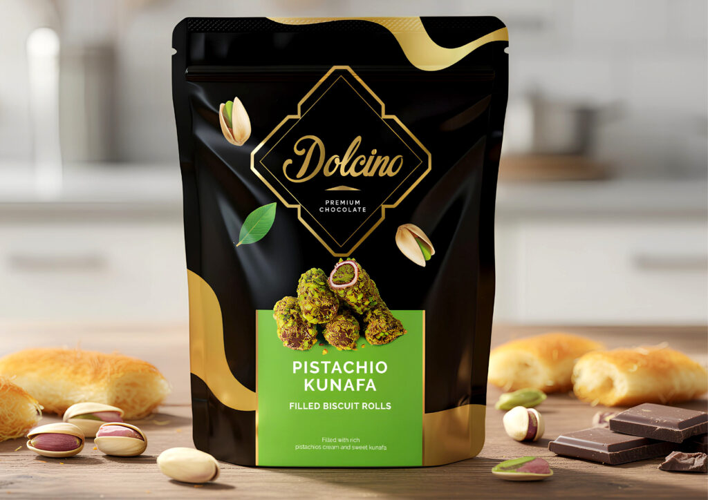 Chocolate pouch packaging with premium finish
