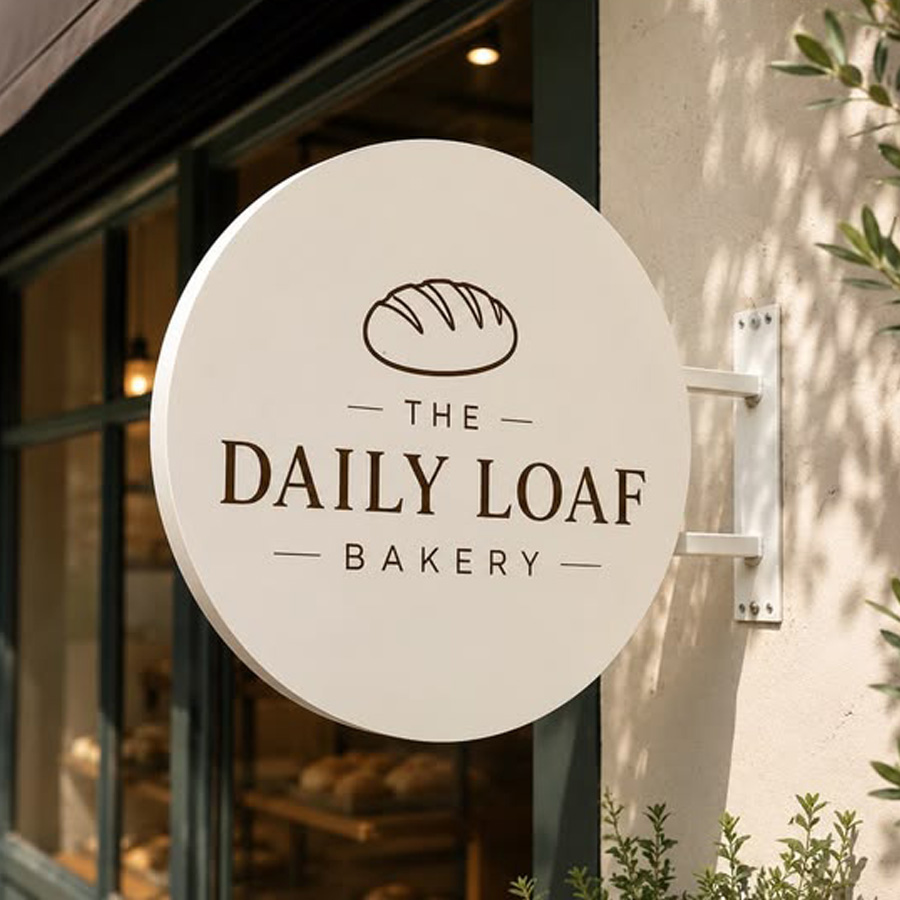 Custom Round Signage For Business, Outdoor Hanging Business Logo, Personalized Storefront & Shop Sign, Double Sided Outdoor Logo Display