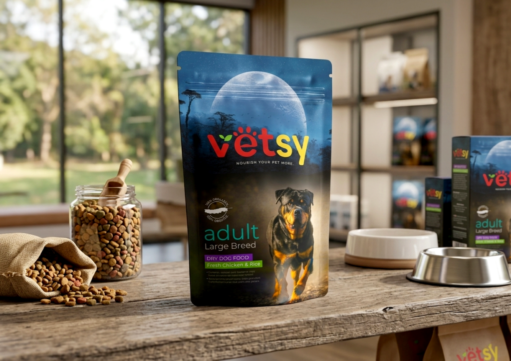 Fertilizer pouch packaging with professional graphics