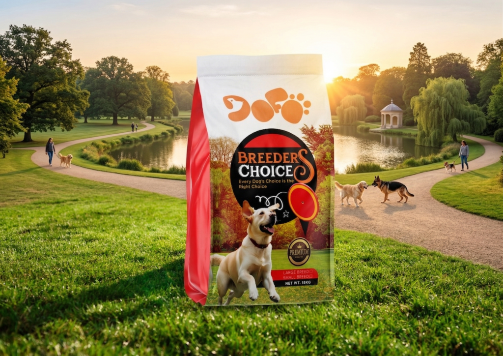 Flour pouch packaging for grocery products