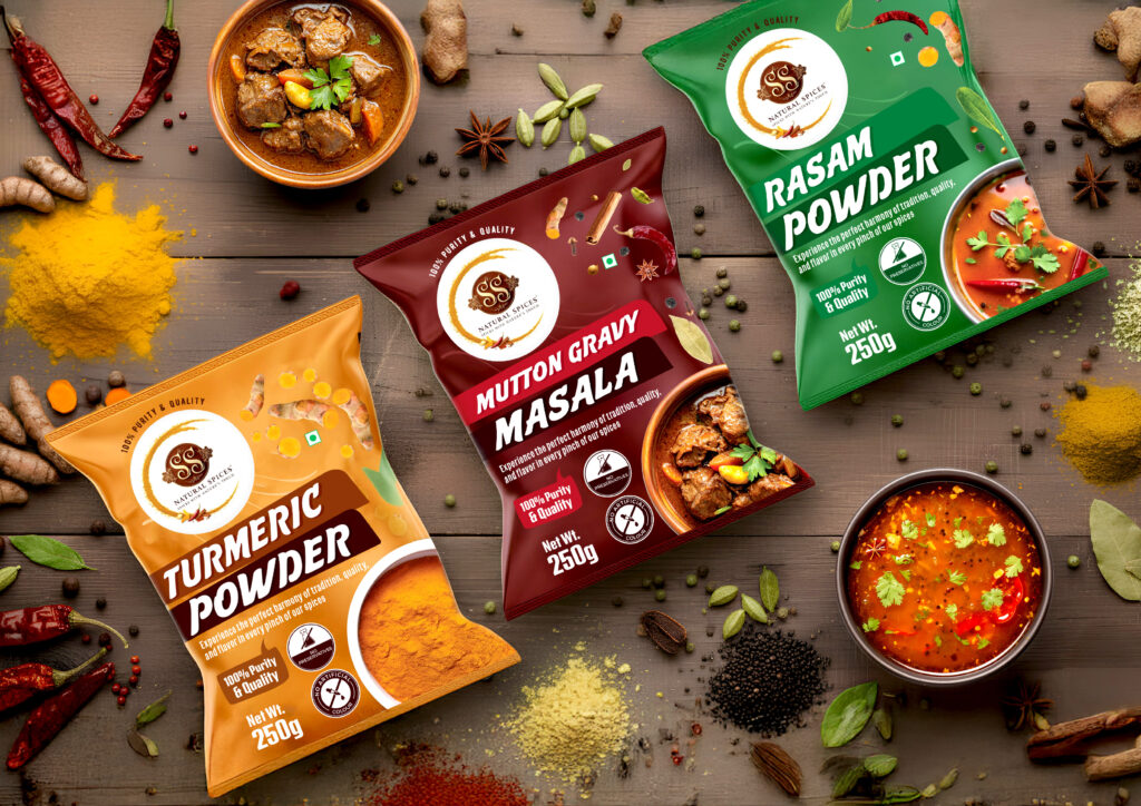 Kraft paper pouch packaging with window design