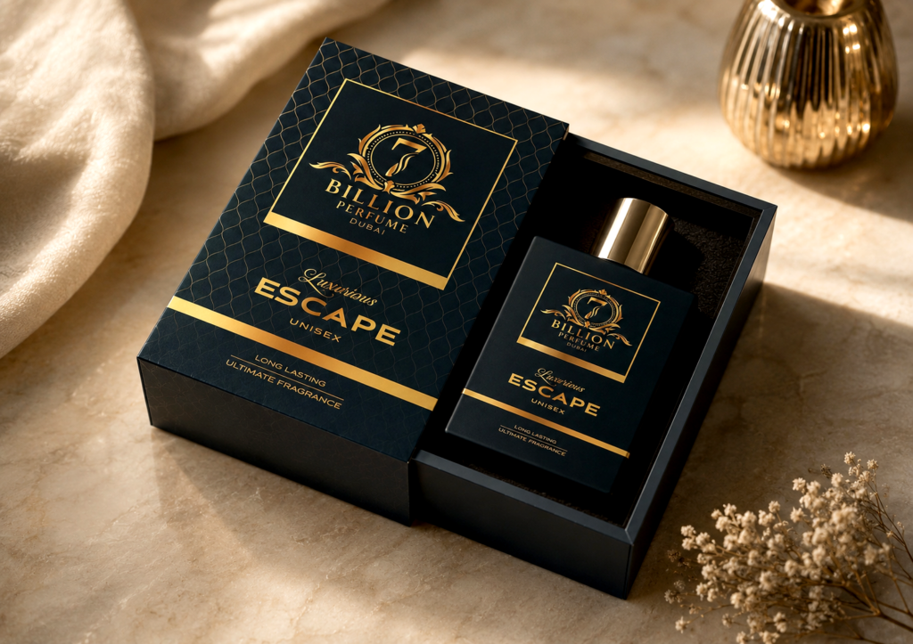 Luxury perfume bottle design with distinctive fragrance brand identity
