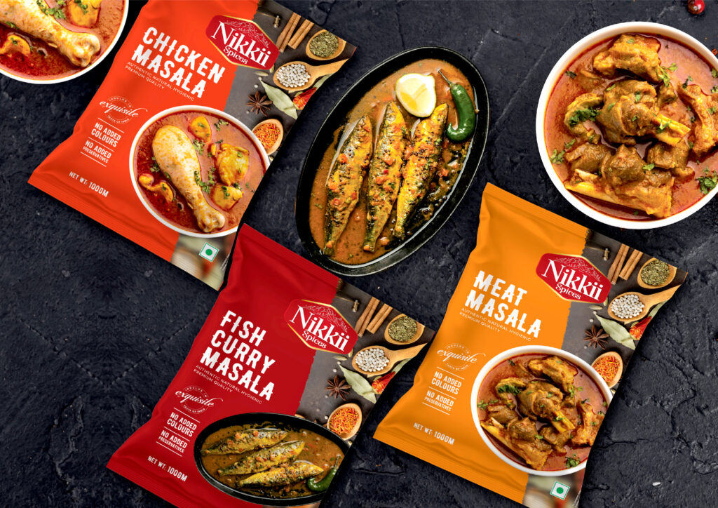 Luxury pouch packaging with foil printing finish
