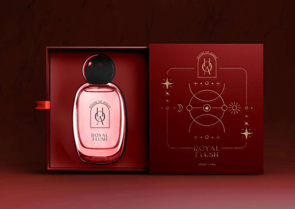 Modern perfume packaging and bottle design for fragrance branding