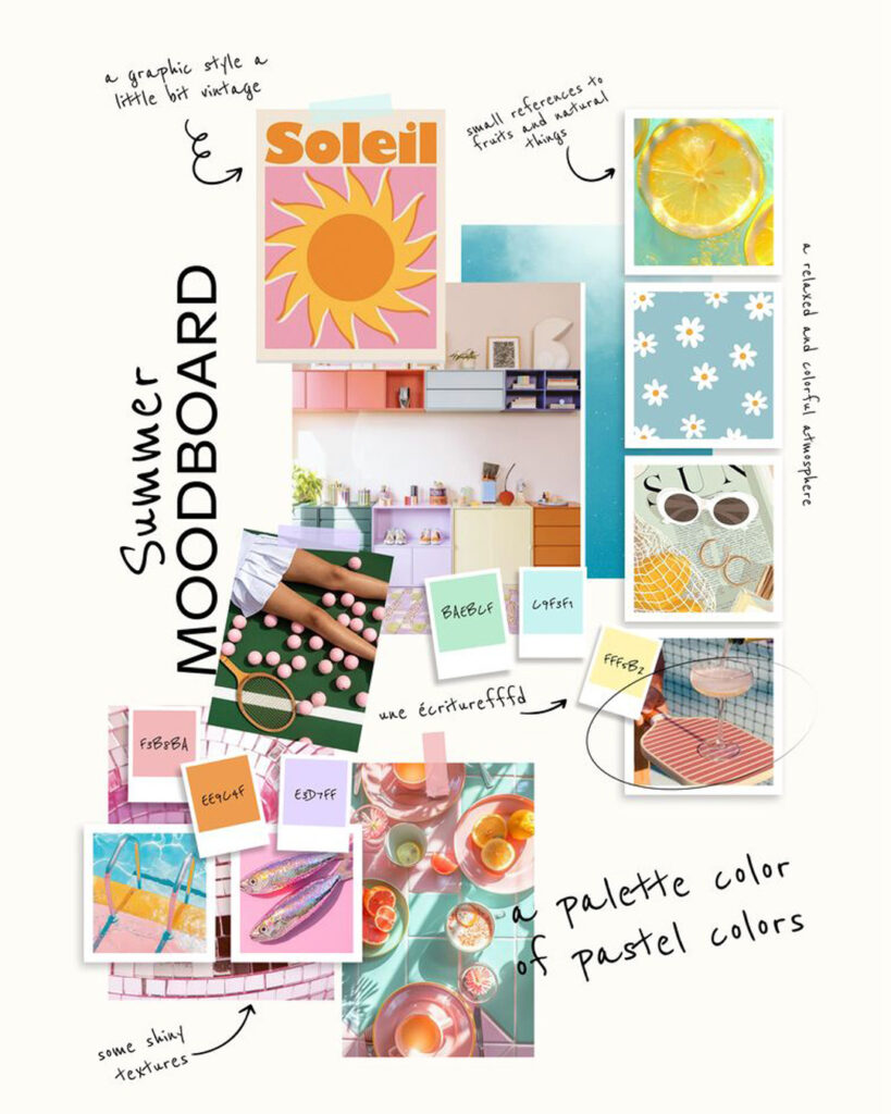 Physical brand touchpoints including packaging labels and stationery