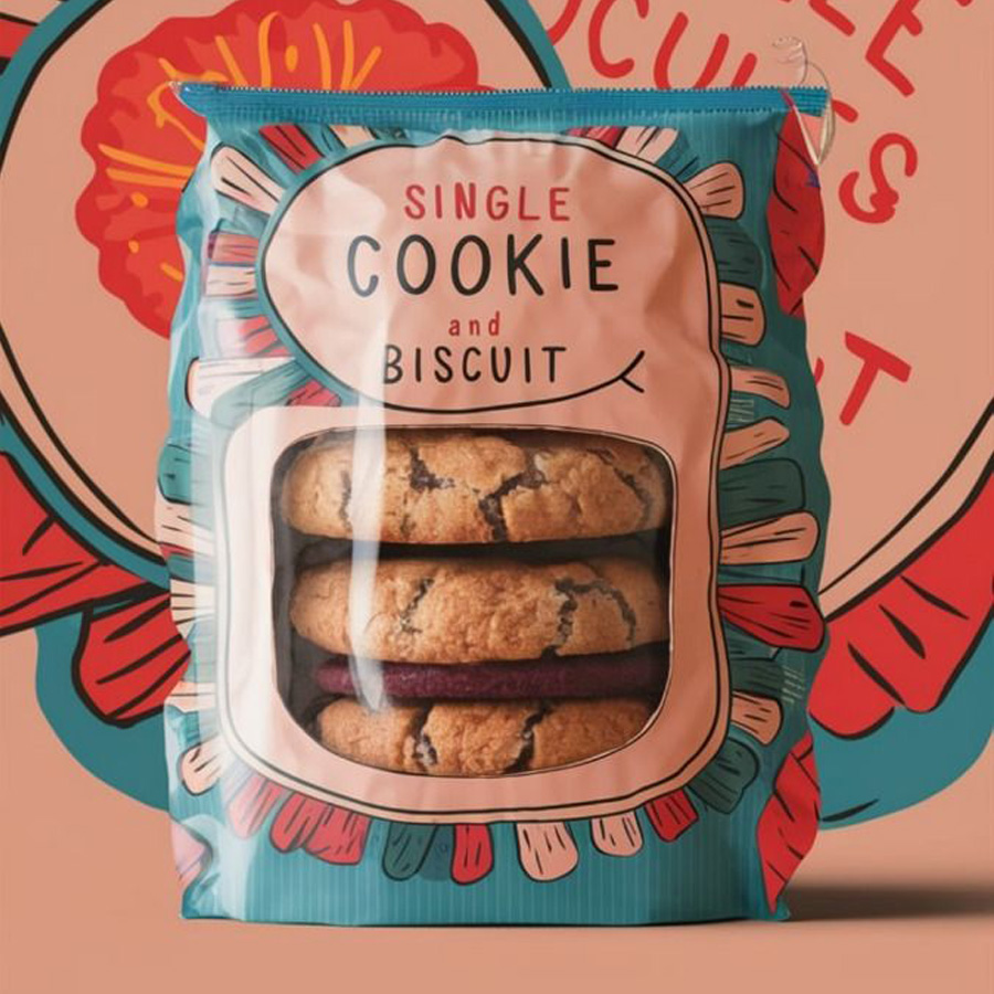 Pillow Packaging design made by branding agency for bakery business