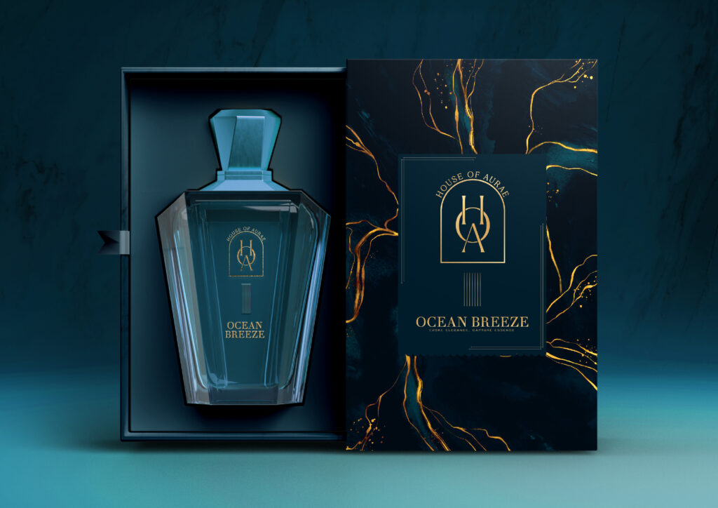 Premium perfume bottle design showcasing a strong fragrance brand