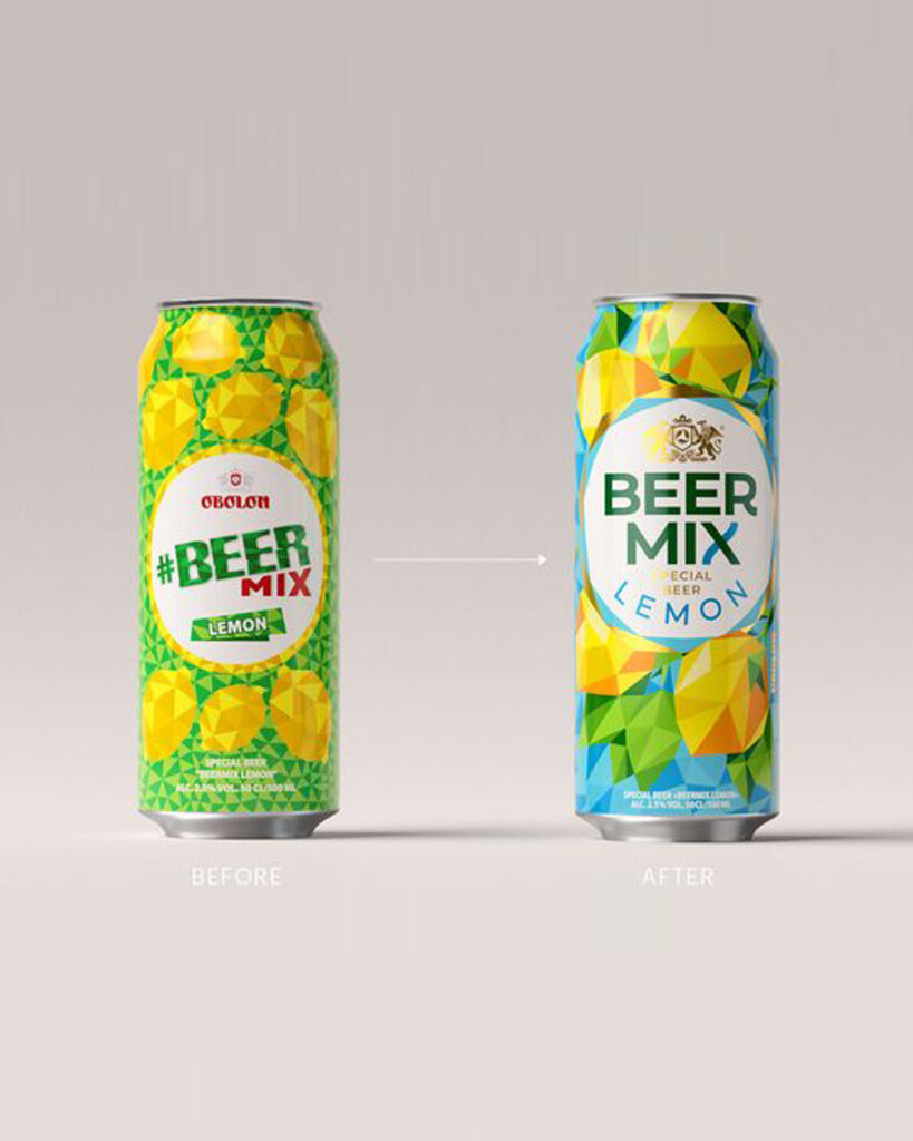 Product packaging redesign for a refreshed brand identity