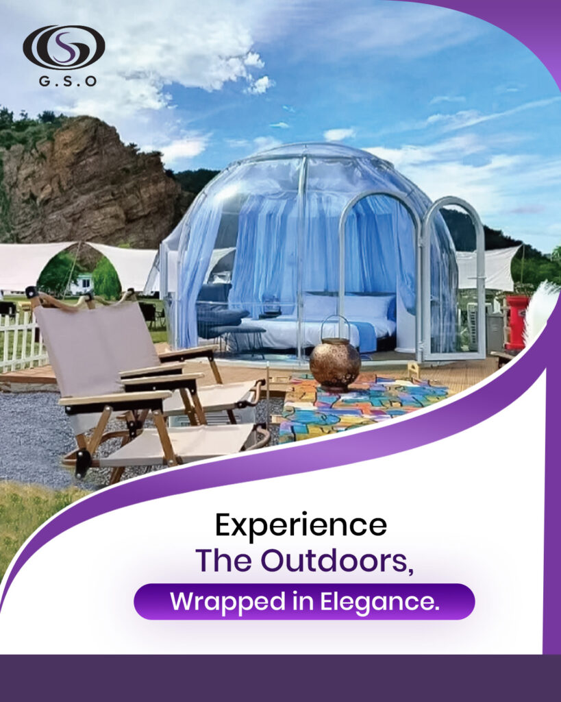 Promotional post for GSO german tent
