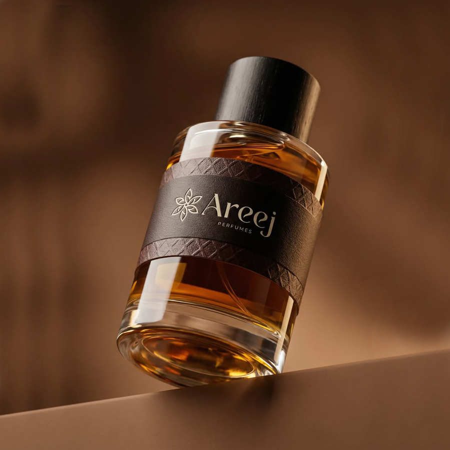 Sophisticated perfume bottle design for a premium fragrance brand