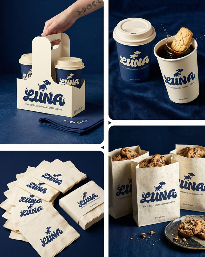 Food business naming and branding concept