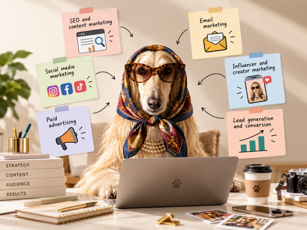 Fashionable Canine Marketing Strategist