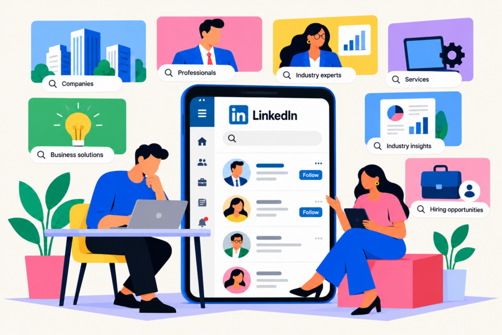 LinkedIn Search Guide Illustration