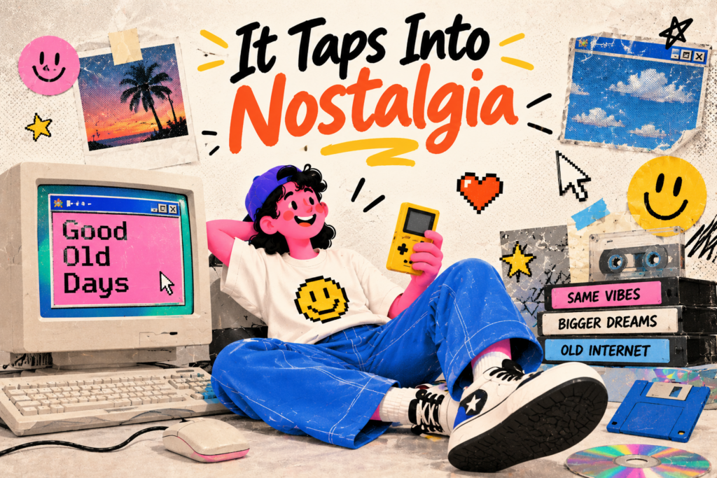 Retro Tech Nostalgia Collage